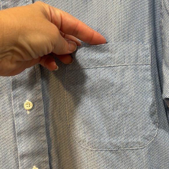 Burberrys blue Vintage one pocket button down size 16 - Picture 4 of 8